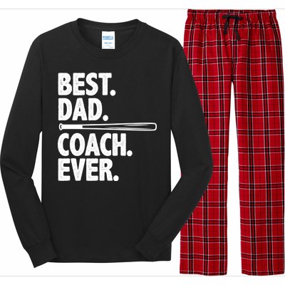 Best Baseball Dad Coach Ever Long Sleeve Pajama Set