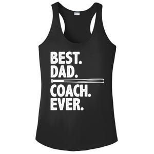 Best Baseball Dad Coach Ever Ladies PosiCharge Competitor Racerback Tank