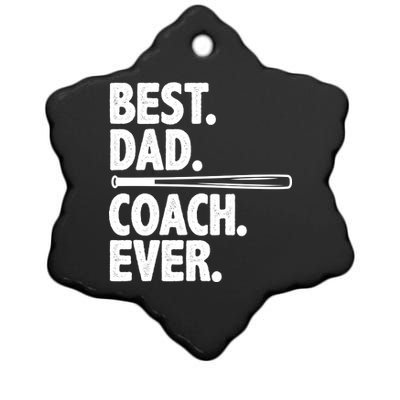 Best Baseball Dad Coach Ever Ceramic Star Ornament