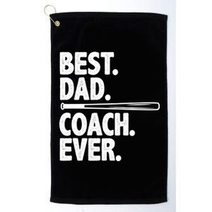 Best Baseball Dad Coach Ever Platinum Collection Golf Towel