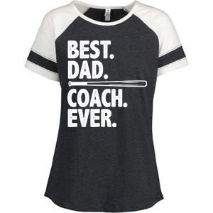 Best Baseball Dad Coach Ever Enza Ladies Jersey Colorblock Tee