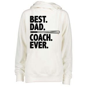 Best Baseball Dad Coach Ever Womens Funnel Neck Pullover Hood