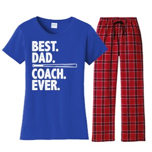 Best Baseball Dad Coach Ever Women's Flannel Pajama Set