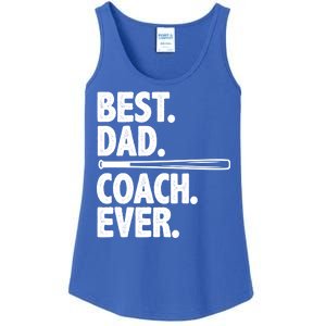 Best Baseball Dad Coach Ever Ladies Essential Tank