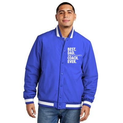 Best Baseball Dad Coach Ever Insulated Varsity Jacket