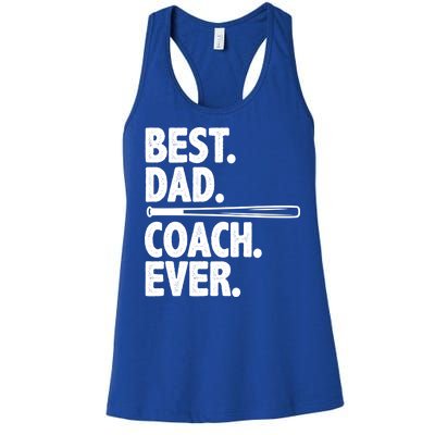 Best Baseball Dad Coach Ever Women's Racerback Tank