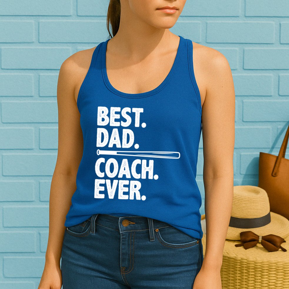 Best Baseball Dad Coach Ever Womens Tank Top