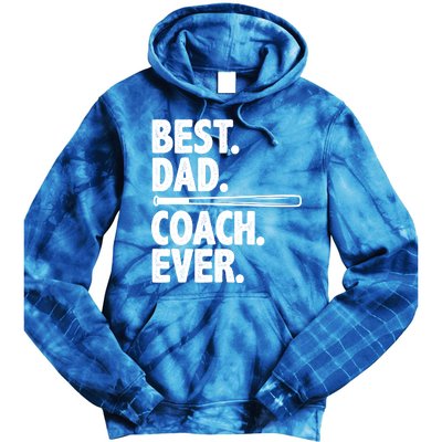 Best Baseball Dad Coach Ever Tie Dye Hoodie