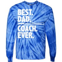 Best Baseball Dad Coach Ever Tie-Dye Long Sleeve Shirt