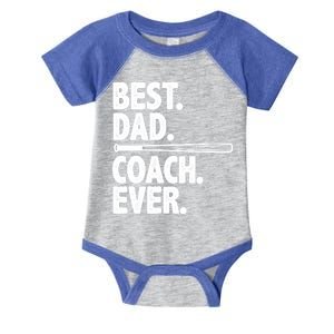 Best Baseball Dad Coach Ever Infant Baby Jersey Bodysuit