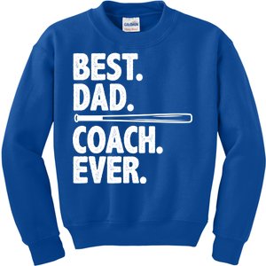 Best Baseball Dad Coach Ever Kids Sweatshirt