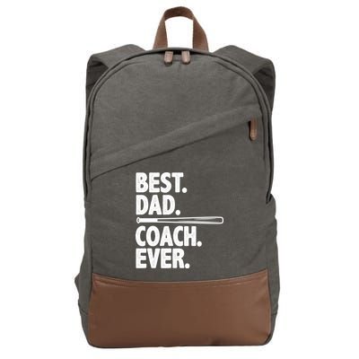 Best Baseball Dad Coach Ever Cotton Canvas Backpack