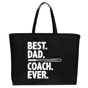 Best Baseball Dad Coach Ever Cotton Canvas Jumbo Tote