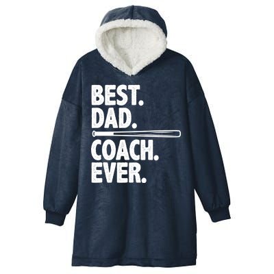 Best Baseball Dad Coach Ever Hooded Wearable Blanket