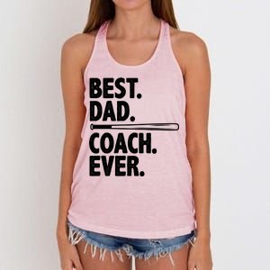 Best Baseball Dad Coach Ever Women's Knotted Racerback Tank