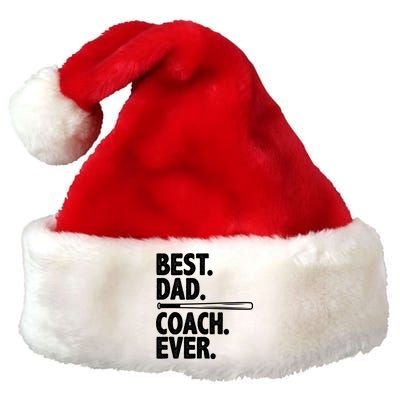 Best Baseball Dad Coach Ever Premium Christmas Santa Hat