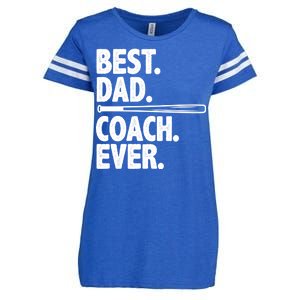 Best Baseball Dad Coach Ever Enza Ladies Jersey Football T-Shirt