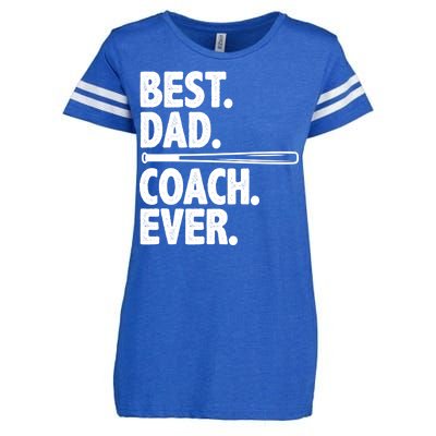 Best Baseball Dad Coach Ever Enza Ladies Jersey Football T-Shirt