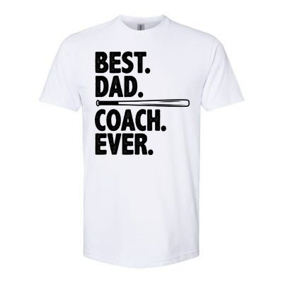 Best Baseball Dad Coach Ever Softstyle CVC T-Shirt