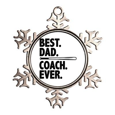 Best Baseball Dad Coach Ever Metallic Star Ornament