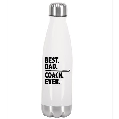 Best Baseball Dad Coach Ever Stainless Steel Insulated Water Bottle