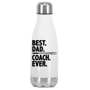 Best Baseball Dad Coach Ever Stainless Steel Insulated Water Bottle