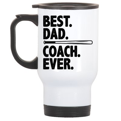 Best Baseball Dad Coach Ever Stainless Steel Travel Mug