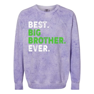 Best Big Brother Ever Older Sibling Colorblast Crewneck Sweatshirt