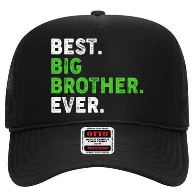 Best Big Brother Ever Older Sibling High Crown Mesh Back Trucker Hat