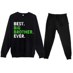 Best Big Brother Ever Older Sibling Premium Crewneck Sweatsuit Set