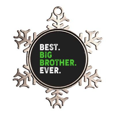 Best Big Brother Ever Older Sibling Metallic Star Ornament