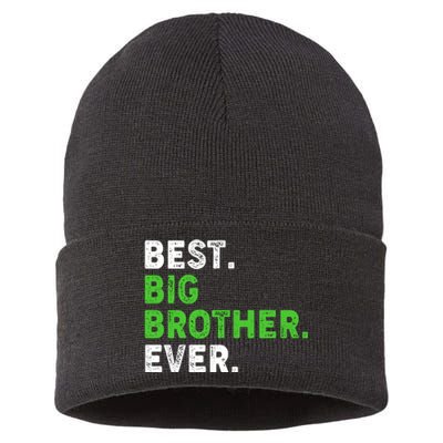 Best Big Brother Ever Older Sibling Sustainable Knit Beanie