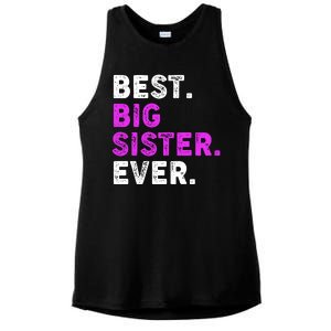 Best Big Sister Ever Older Sibling Ladies PosiCharge Tri-Blend Wicking Tank