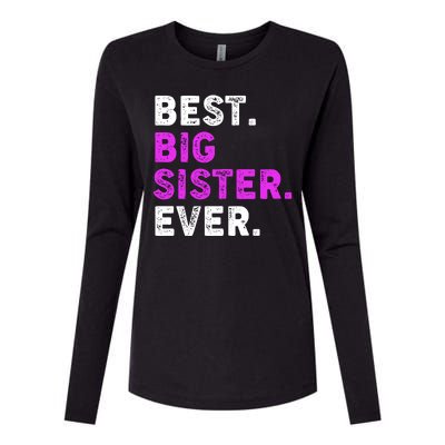 Best Big Sister Ever Older Sibling Womens Cotton Relaxed Long Sleeve T-Shirt