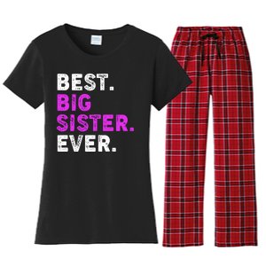 Best Big Sister Ever Older Sibling Women's Flannel Pajama Set