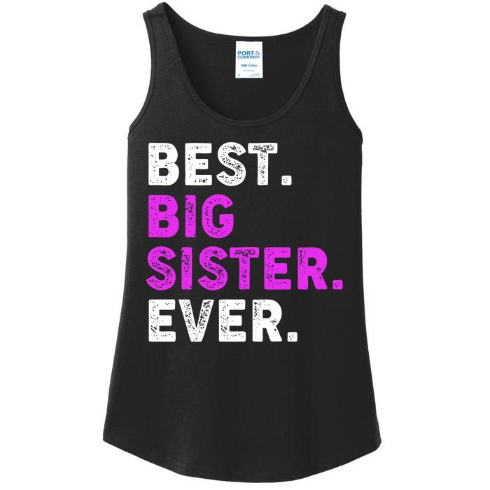 Best Big Sister Ever Older Sibling Ladies Essential Tank