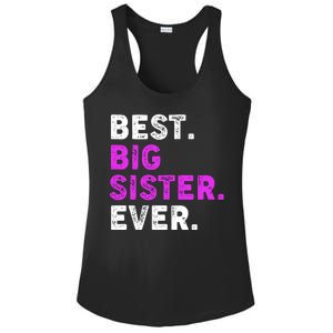 Best Big Sister Ever Older Sibling Ladies PosiCharge Competitor Racerback Tank