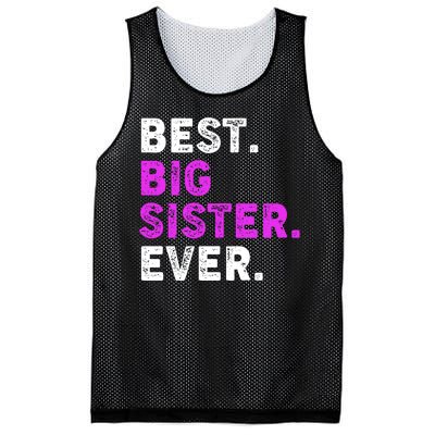 Best Big Sister Ever Older Sibling Mesh Reversible Basketball Jersey Tank