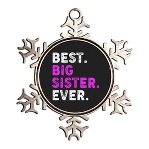 Best Big Sister Ever Older Sibling Metallic Star Ornament