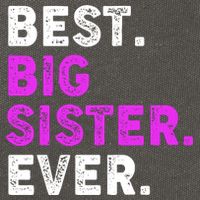 Best Big Sister Ever Older Sibling Cotton Canvas Backpack