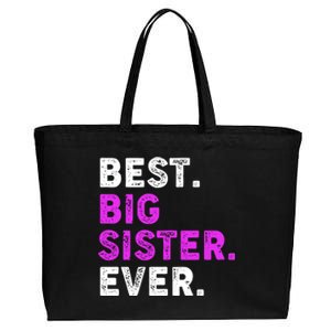 Best Big Sister Ever Older Sibling Cotton Canvas Jumbo Tote