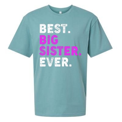 Best Big Sister Ever Older Sibling Sueded Cloud Jersey T-Shirt