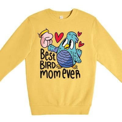 Best Bird Mom Ever Premium Crewneck Sweatshirt