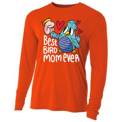 Best Bird Mom Ever Cooling Performance Long Sleeve Crew