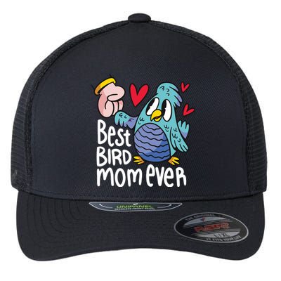 Best Bird Mom Ever Flexfit Unipanel Trucker Cap