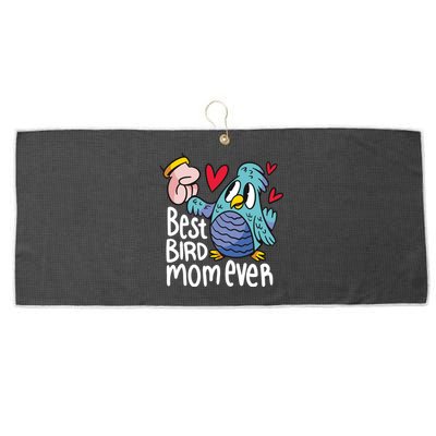 Best Bird Mom Ever Large Microfiber Waffle Golf Towel