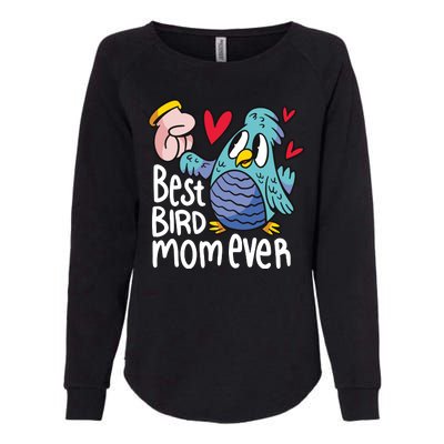 Best Bird Mom Ever Womens California Wash Sweatshirt