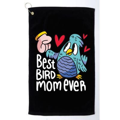 Best Bird Mom Ever Platinum Collection Golf Towel