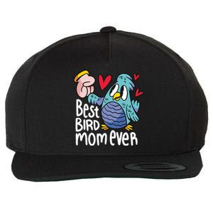 Best Bird Mom Ever Wool Snapback Cap