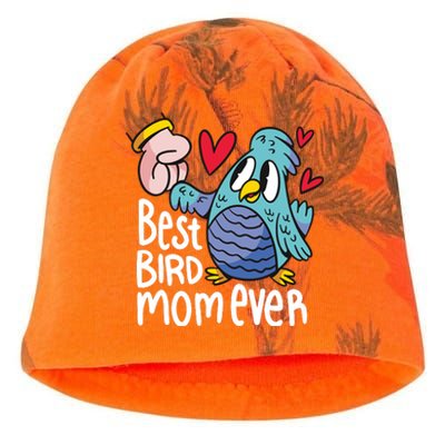 Best Bird Mom Ever Kati - Camo Knit Beanie